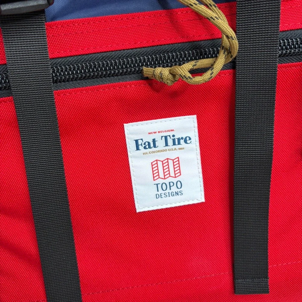 Topo Designs x New Belgium Fat Tire Rover Pack Backpack Red Navy Blue USA